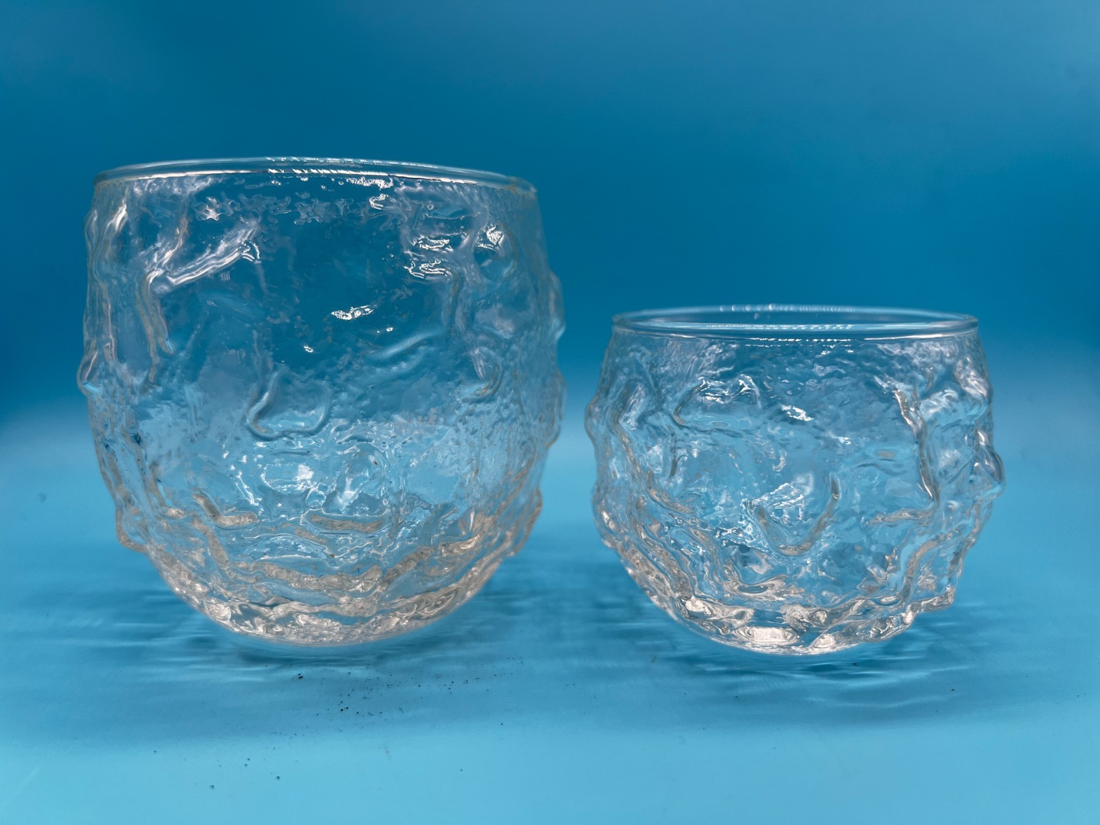 NOS VTG Anchor Hocking 4000/270 Clear Pebble Roly Poly Glasses Box Set of 24