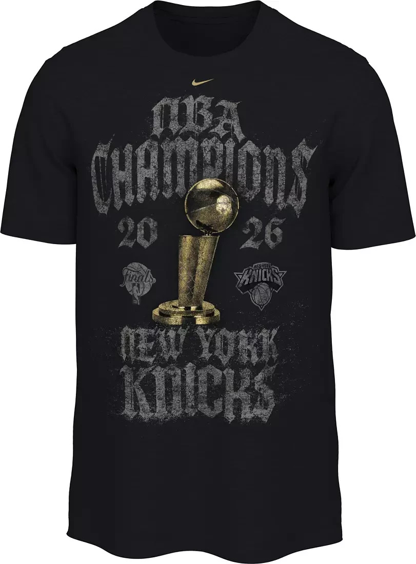 New York Knicks Nike Black 2026 NBA Finals Champions Locker Room T-Shirt Size XL