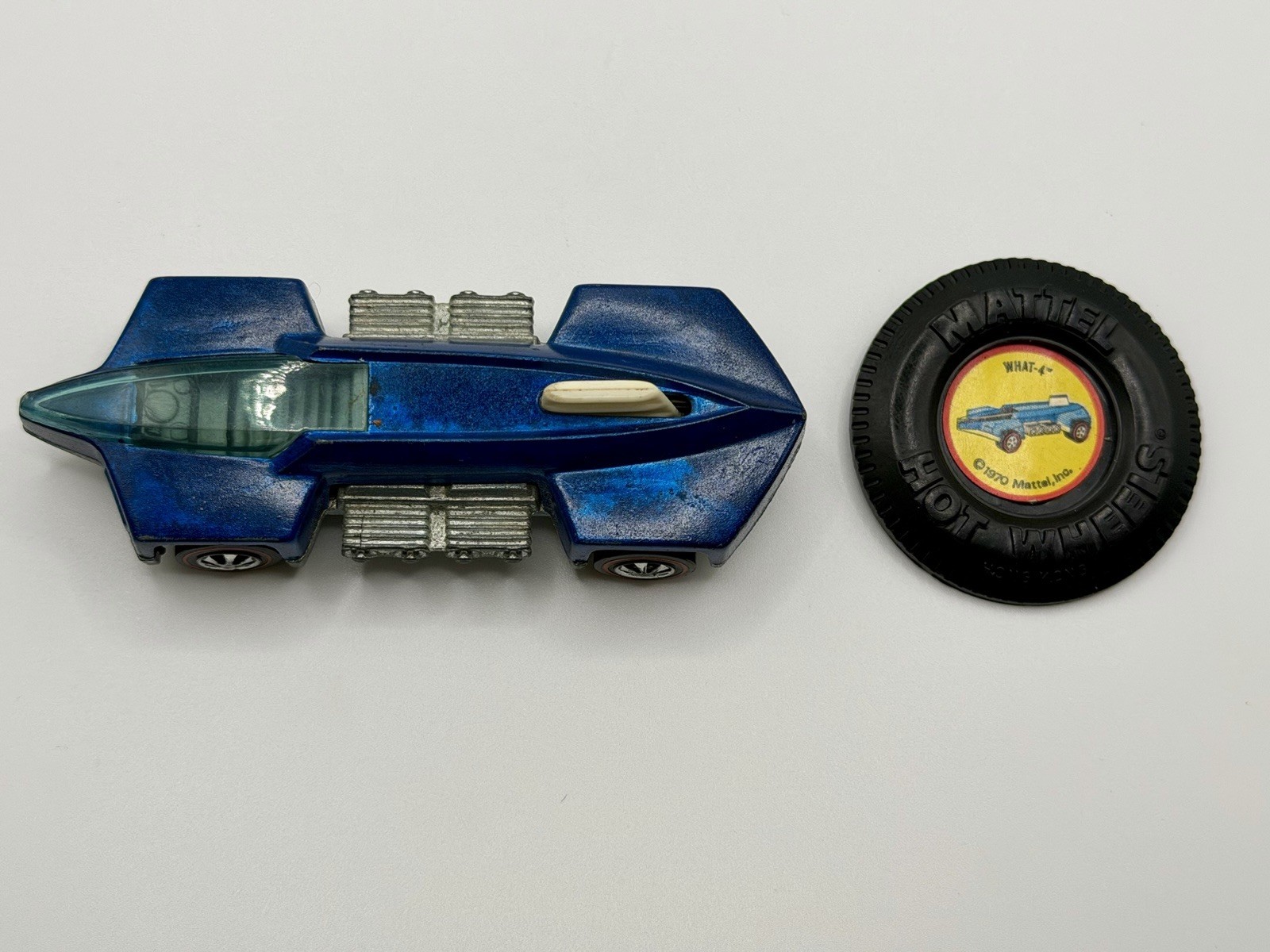 Vintage Hot Wheels Redline What-4 Blue Spectraflame w/ Button 1971 Intact Slide