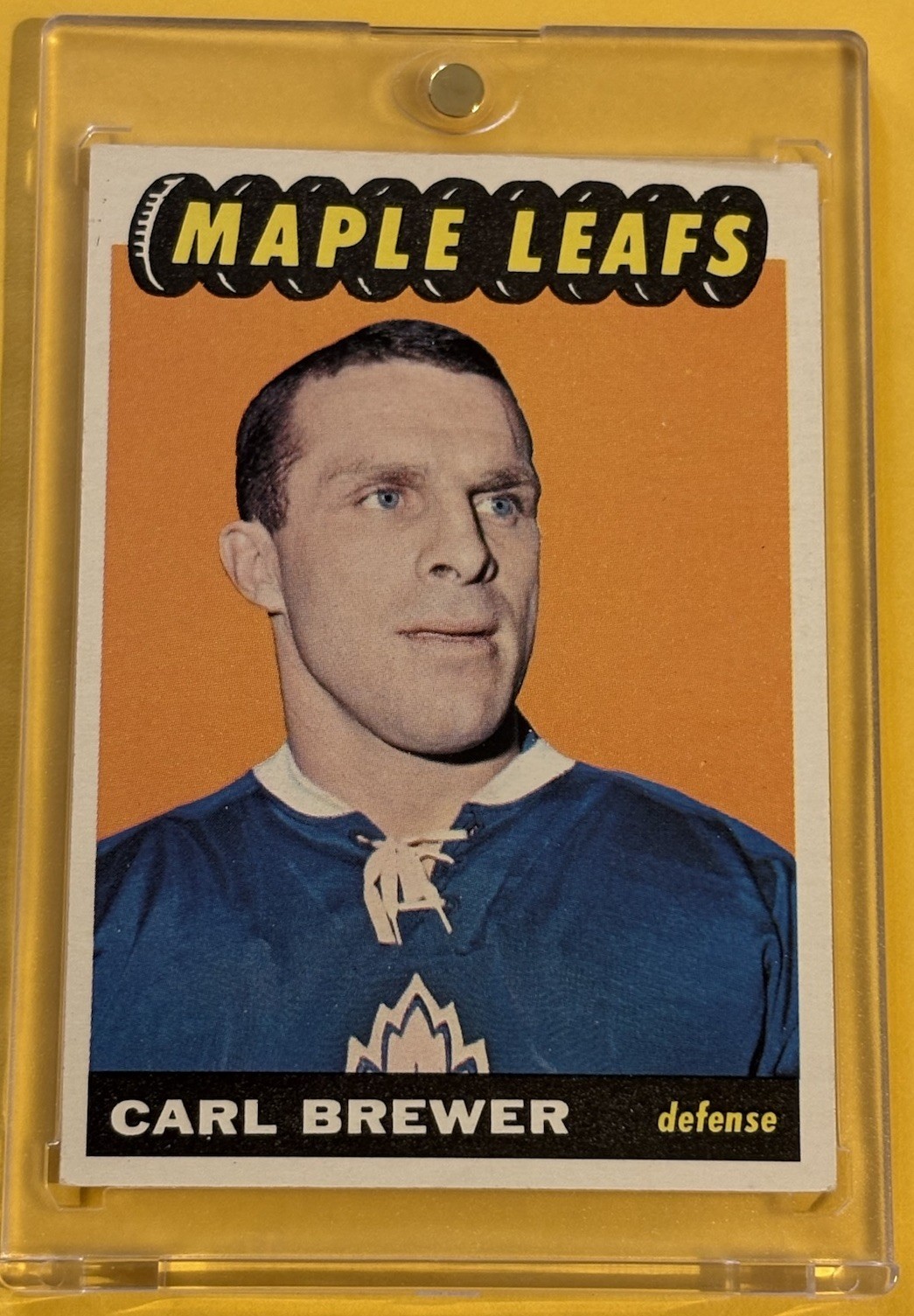 1965-66 Topps Hockey Carl Brewer #78 Toronto Maple Leafs