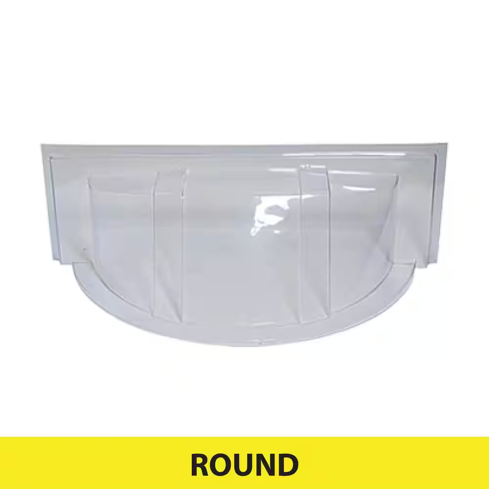 39 in. x 17 in. Plastic Round Window Well Cover