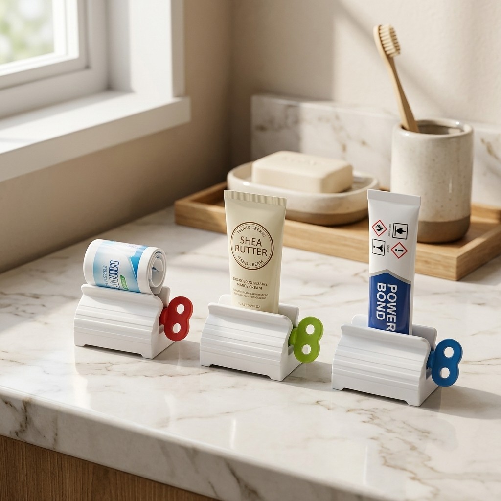 Plastic Toothpaste Squeezer 3 Random Colors Tube Roller for Bathroom Use