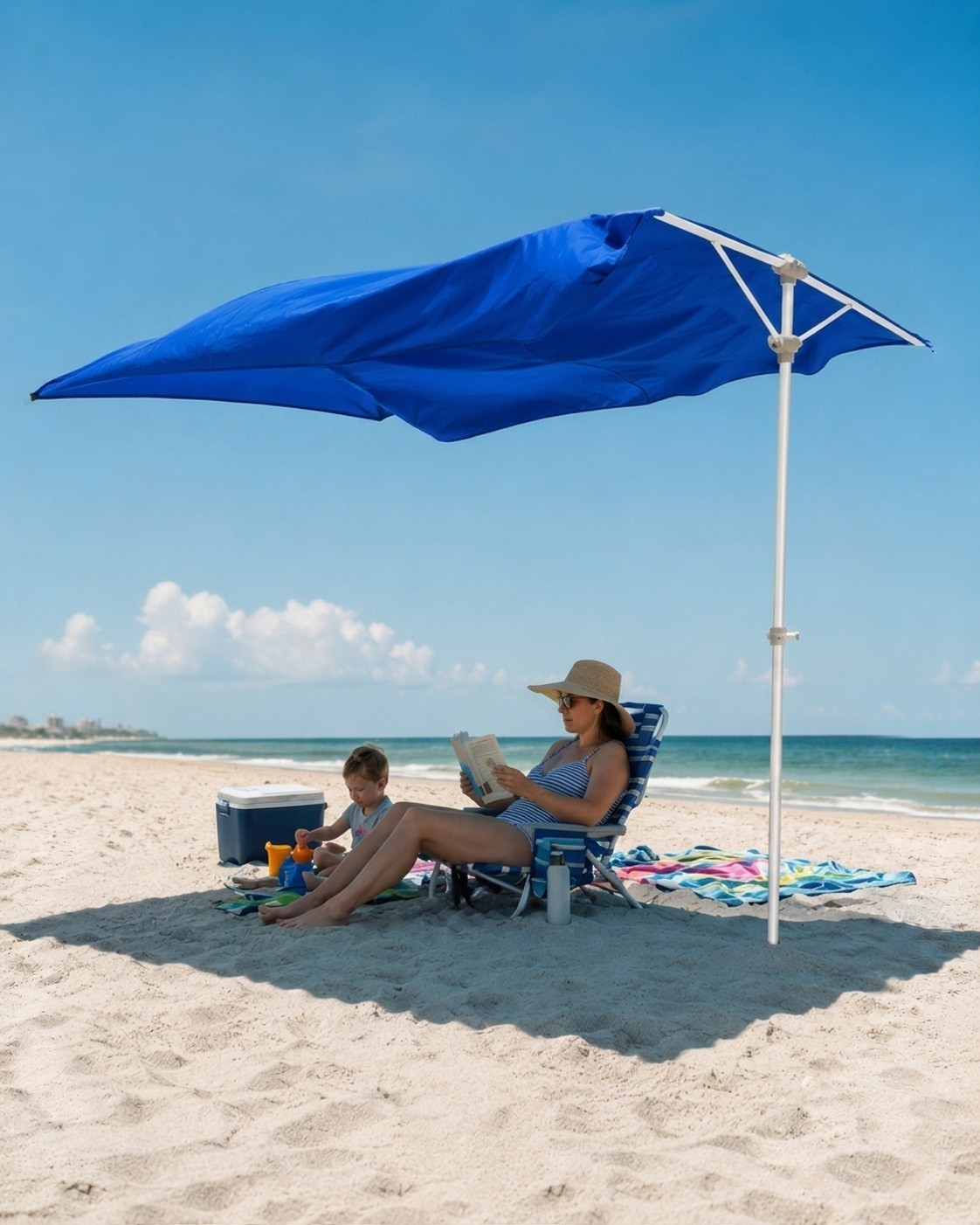 Lightweight Foldable Breeze Powered Canopy Sail Shade Beach Sun Umbrella Lightweight Foldable Breeze Powered Canopy Sail Shade Beach Sun Umbrella