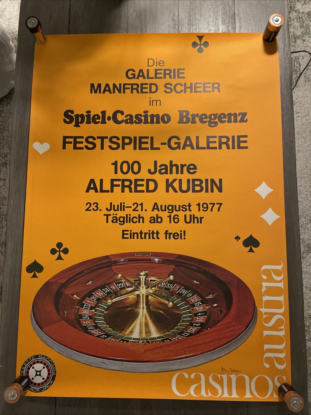 Alfred Kubin 1977 Vintage Exhibition Poster Casino Bregenz Scheer Signed Austria
