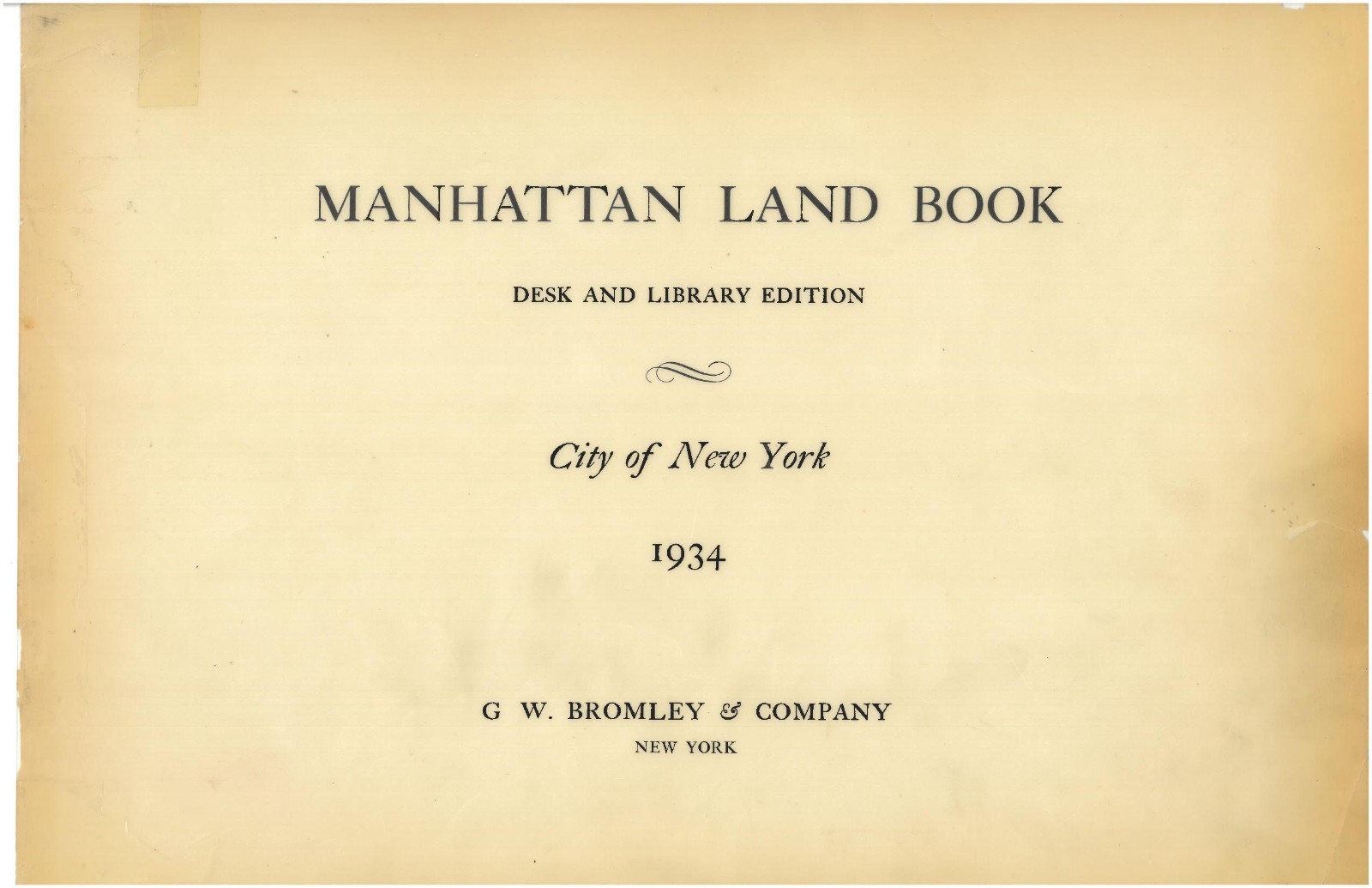 Antique Land Maps - 1934 Bromley Manhattan Land Maps