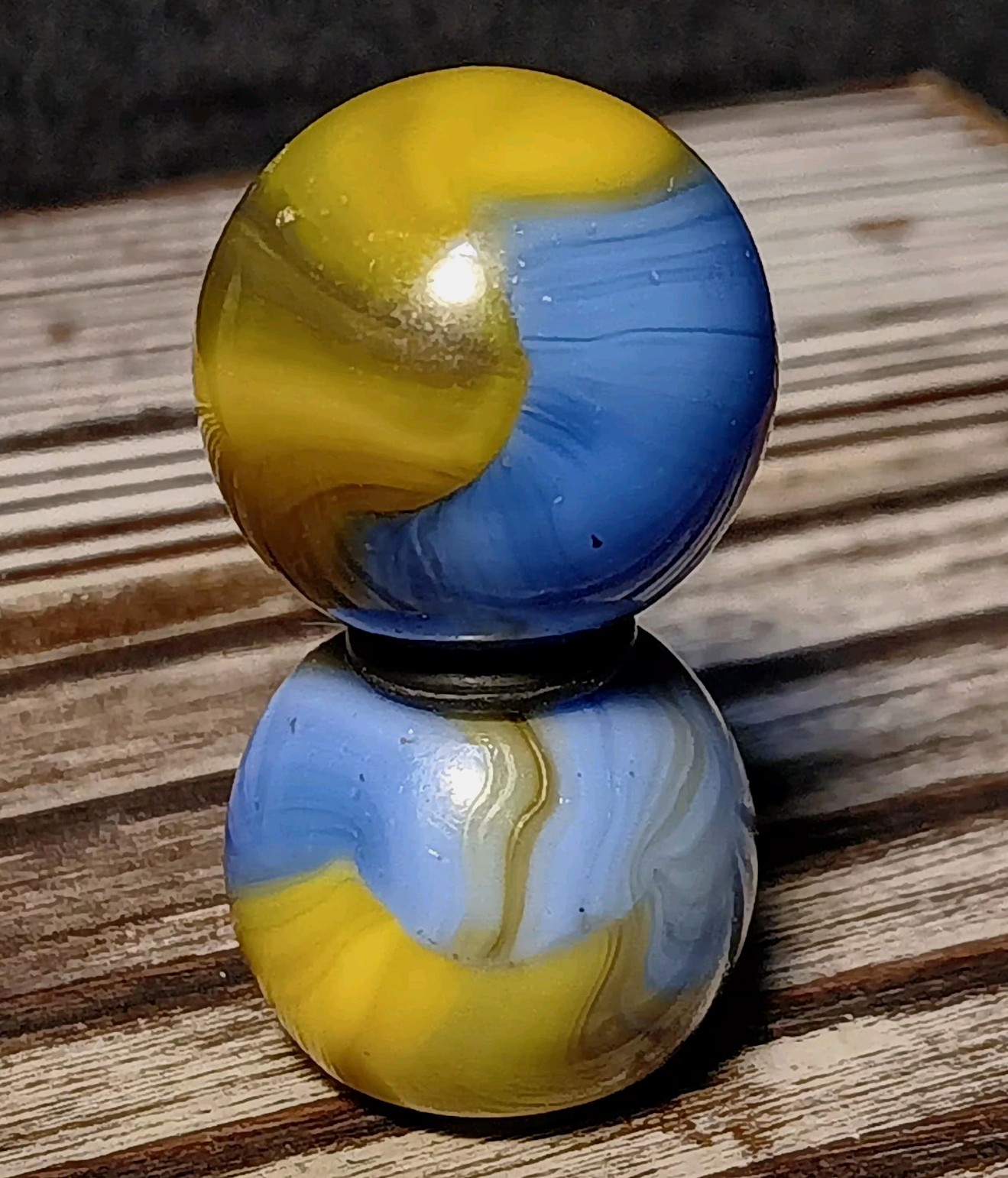 Akro Agate Patch Marble. + Cullet Misshap Stand. .66\