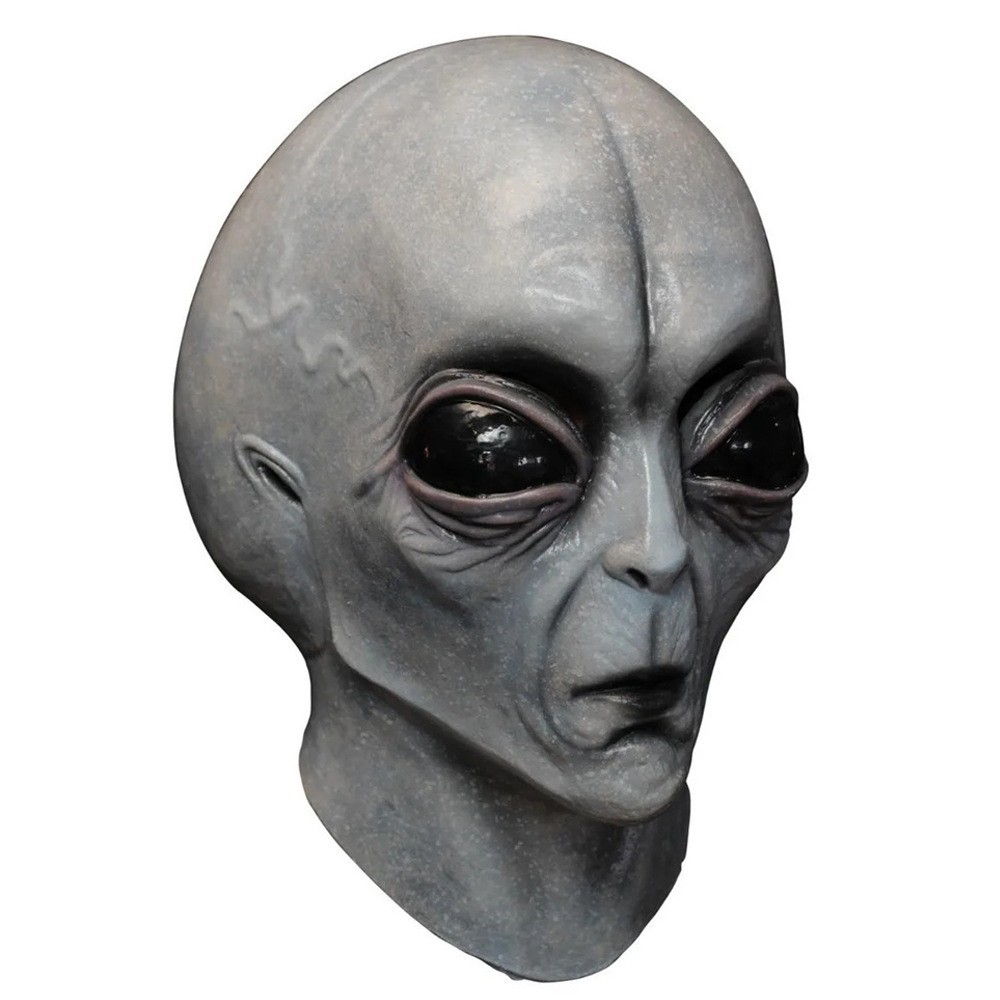 Adult Halloween Party Alien Mask Horror Headwear UFO Latex Cosplay Costume Props