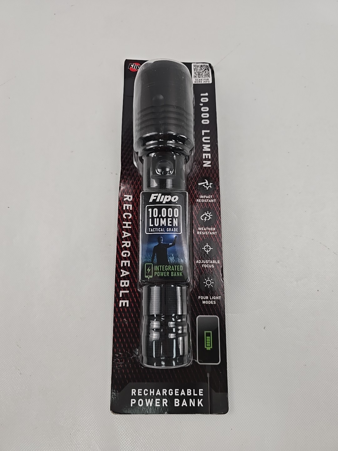 Stinger Tactical 10,000 Lumen Rechargeable Flashlight, Power Bank, USB - Flipo Stinger Tactical 10,000 Lumen Rechargeable Flashlight, Power Bank, USB - Flipo