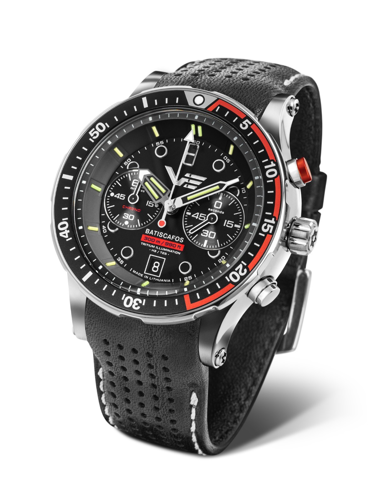 Vostok Europe Batiscafos 6S21-511A771 Tritium Chronograph Dive Watch NEW