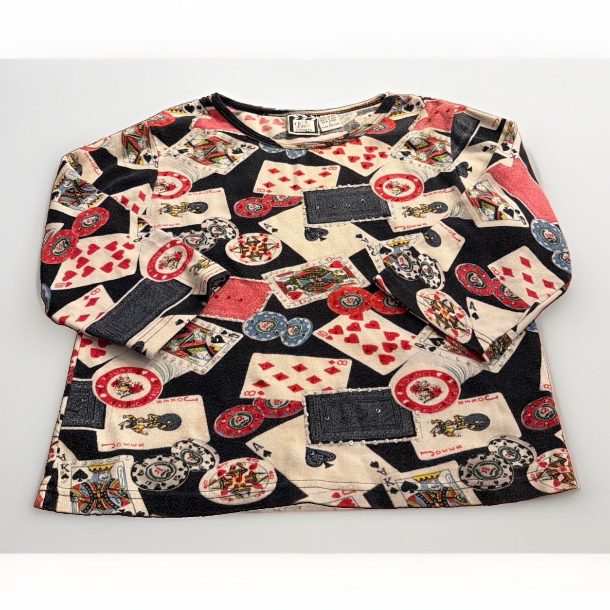 Take Two Clothing Co. Decks Of Cards 3/4 Length Unique Top Bejeweled Large 
