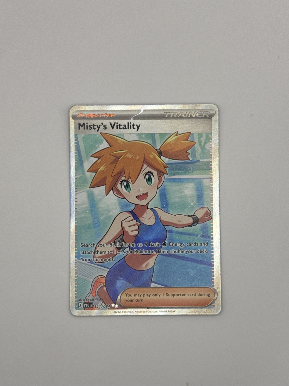 Misty\'s Vitality Full Art 111/08 Pitch Black English NM SHIPS FAST