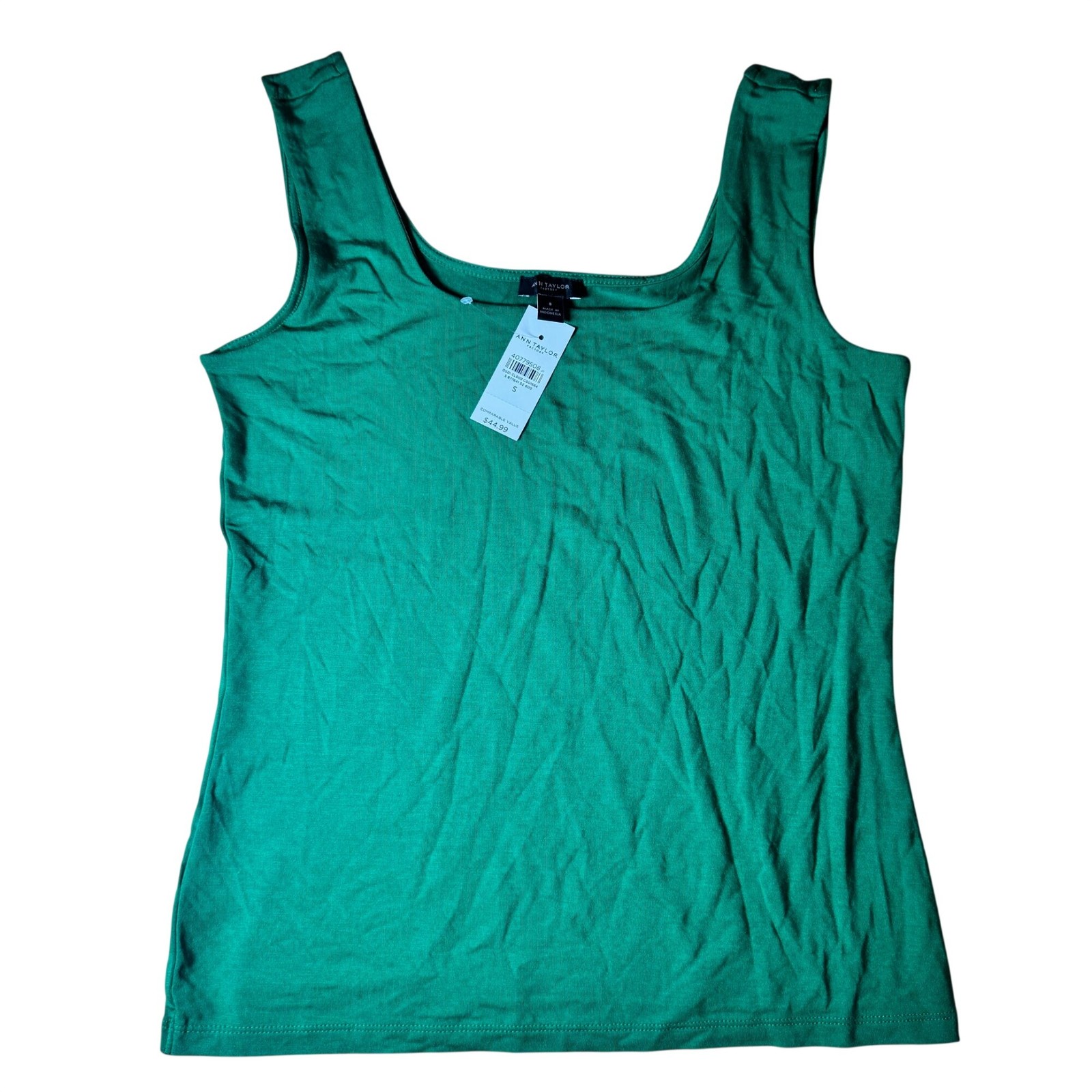 LOFT Square Neck Tank Top Women\'s Size Small in Green New With Tags