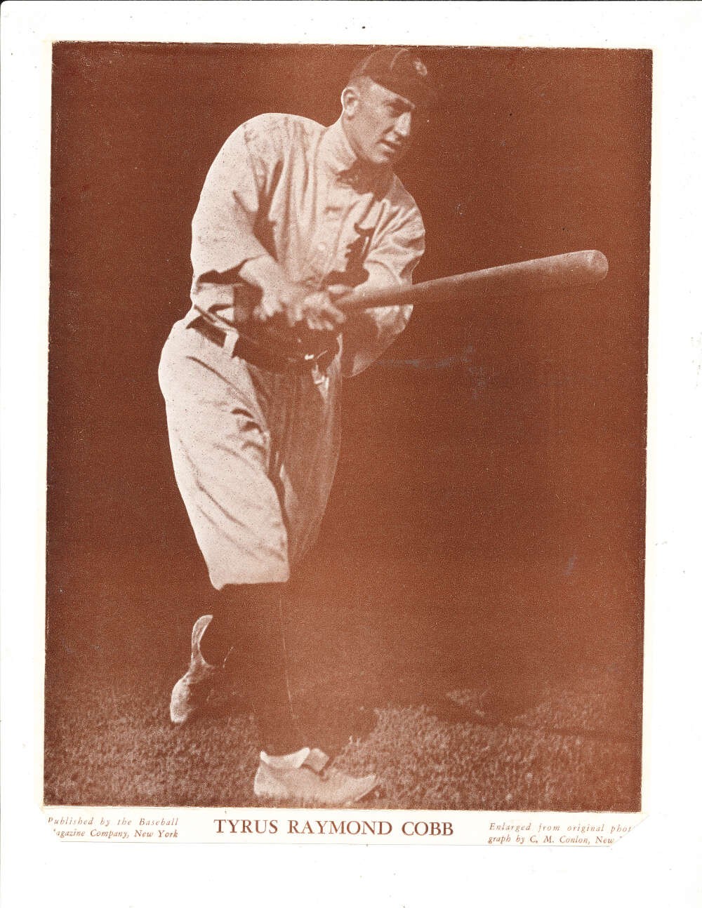 early Ty cobb Tigers Baseball Magazine m114 trimmed photo b2