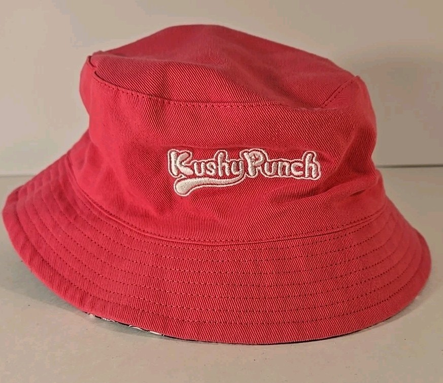 Kushy Punch Bucket Hat Black/Pink Reversible Cannabis Official Promotional Item