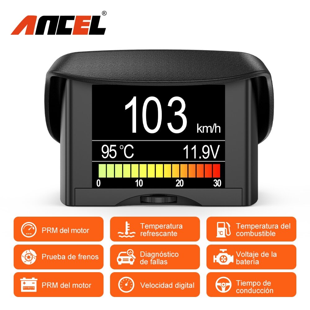 ANCEL A202 On-board Computer Car Digital Display Speed Fuel Gauge OBD2 Scanner