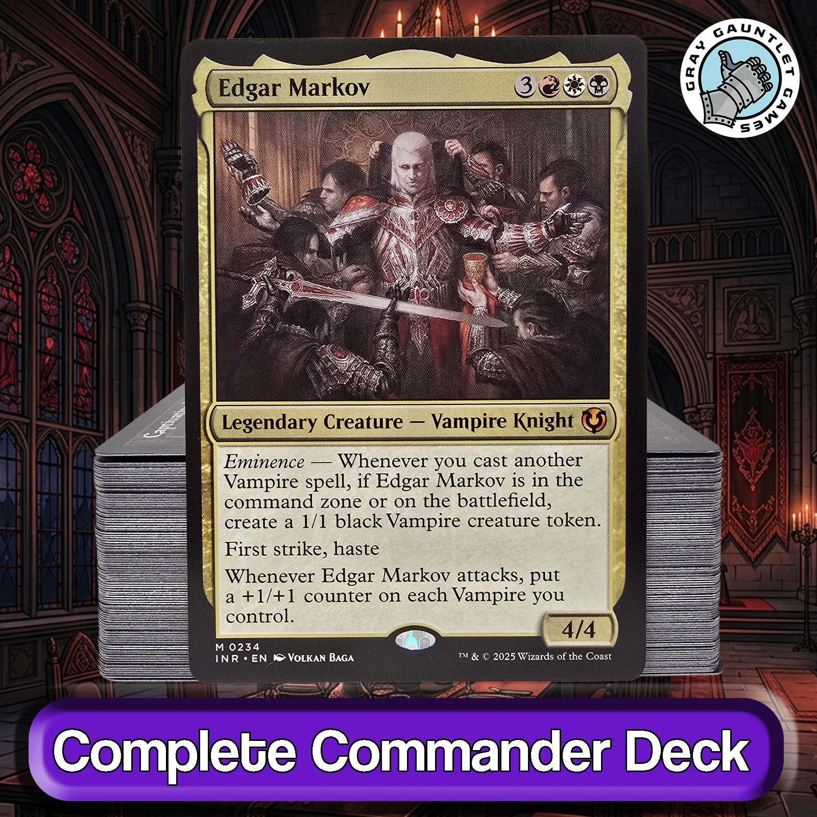 Edgar Markov COMMANDER DECK Vampire Typal Tokens Aggro MTG Custom Edh Magic