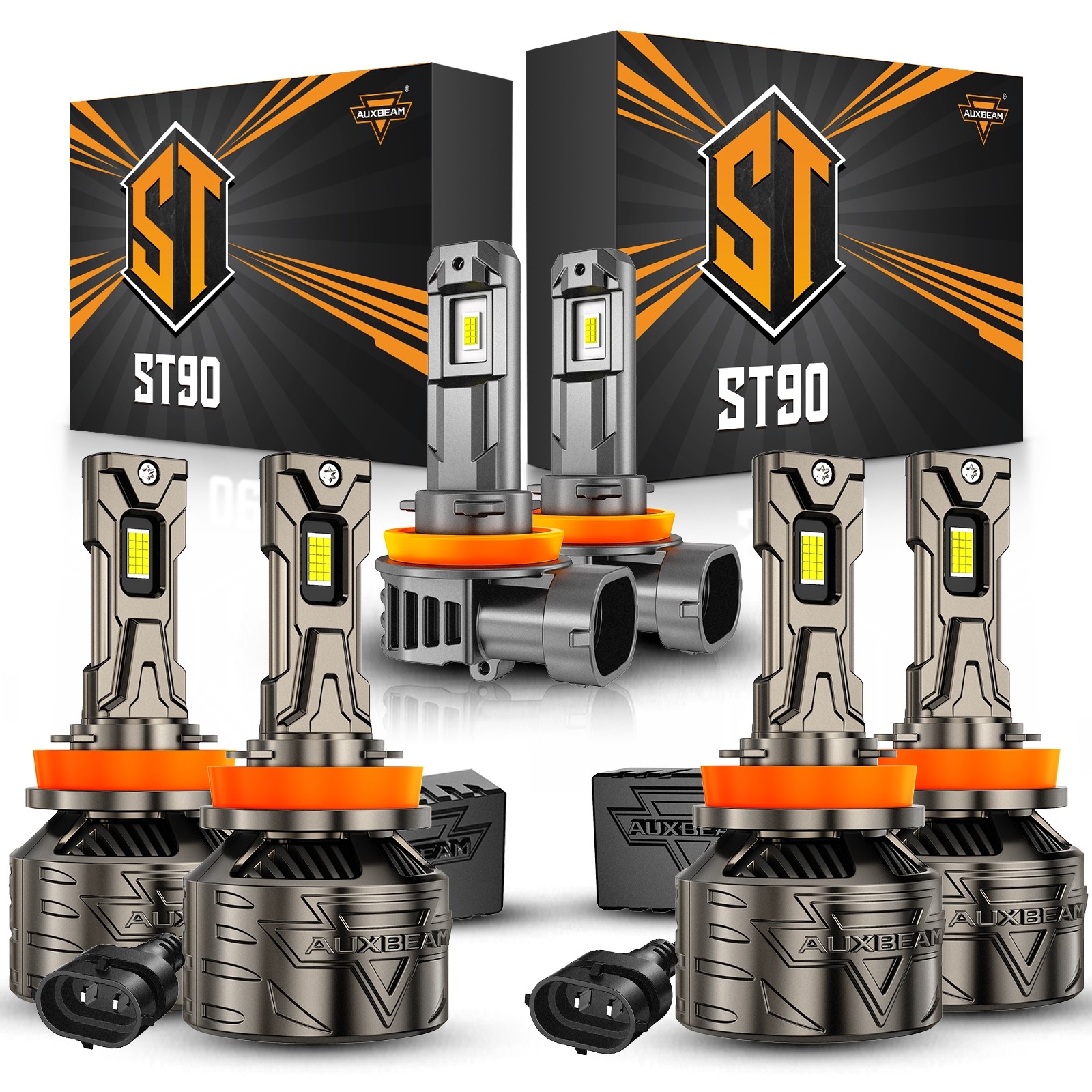 AUXBEAM ST90 Series 180W Canbus H9 H11 H11 LED Headlight High Low Beam Fog Light