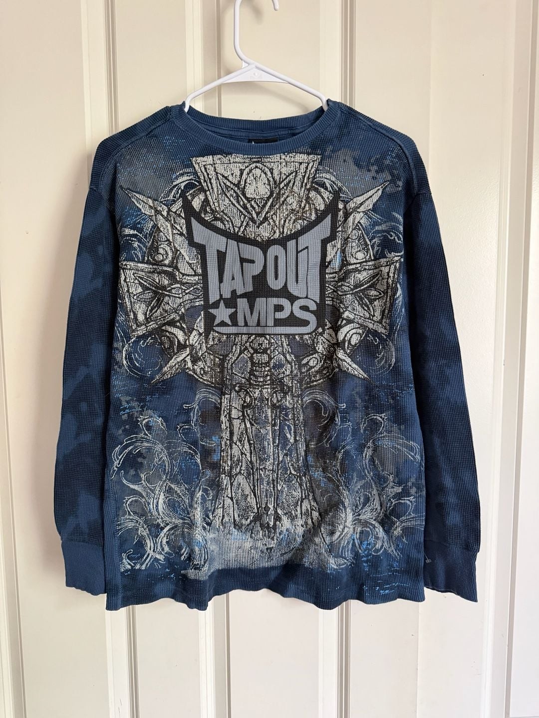 Tapout MPS Thermal Long Sleeve Size XL Blue Y2K MMA Graphic Tee Tapout MPS Thermal Long Sleeve Size XL Blue Y2K MMA Graphic Tee