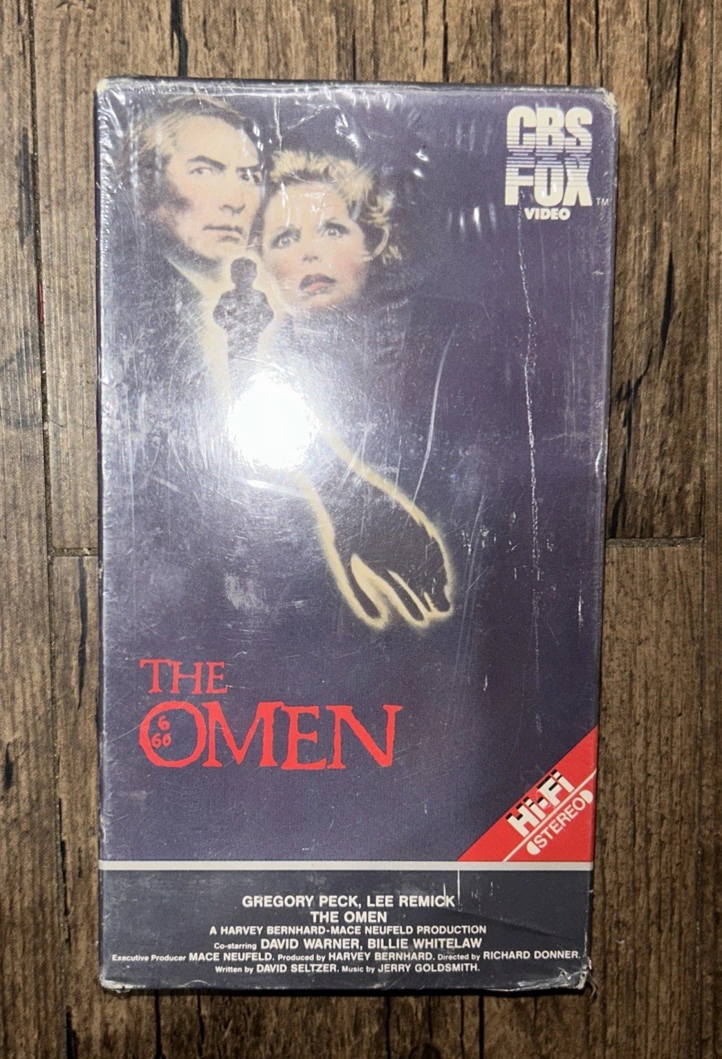 The Omen (VHS 1976) CBS Fox Horror Cult, HiFi Stereo Gregory Peck  NEW SEALED