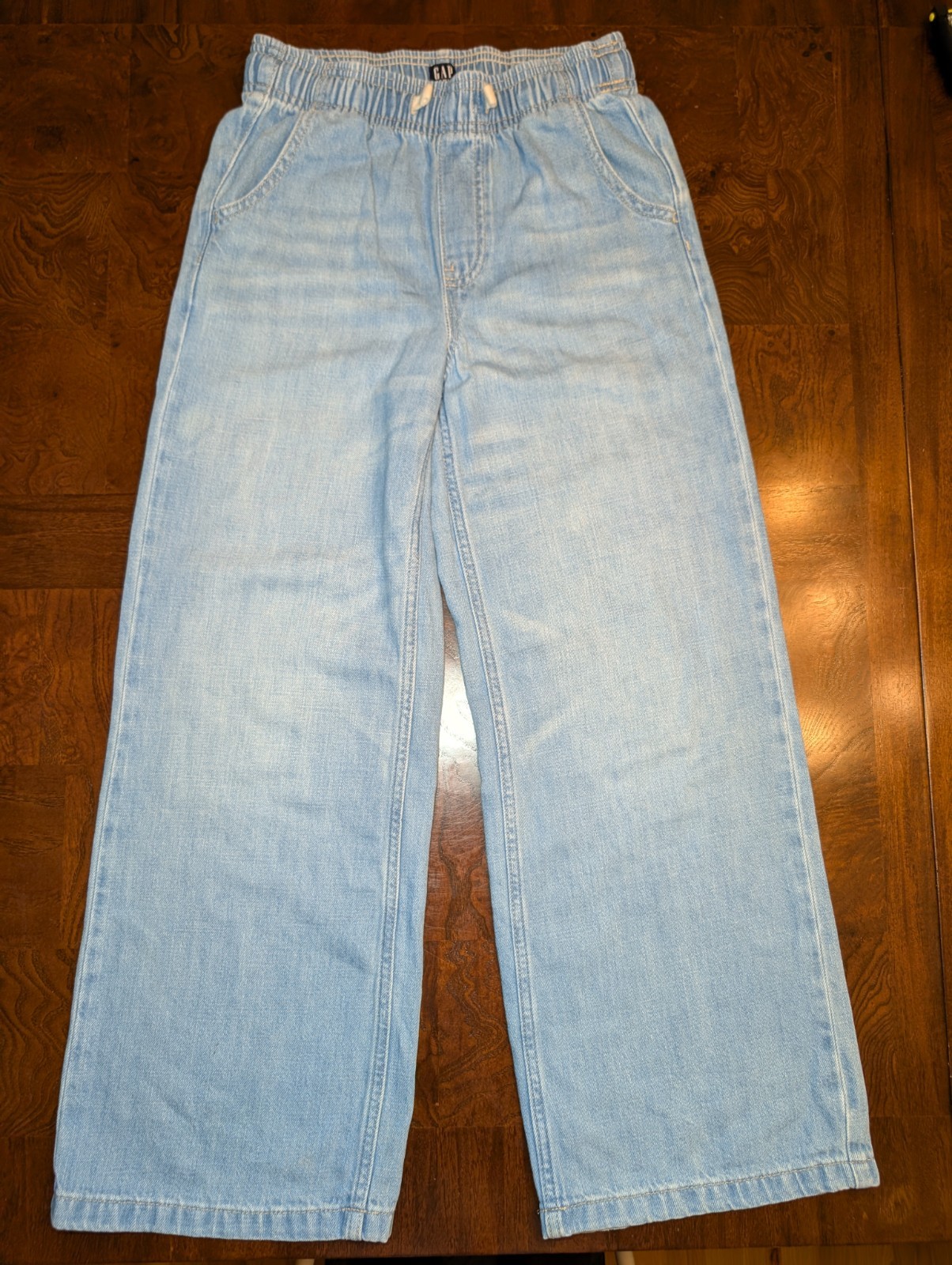 Girls Kids Gap Jeans Drawstring Wide Legged Denim Pants elastic waist Girls Kids Gap Jeans Drawstring Wide Legged Denim Pants elastic waist