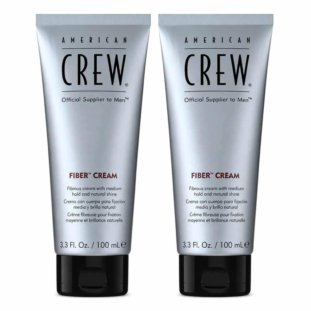American Crew Men's Fiber Cream 3.3oz TUBE-medium hold 2 Pack