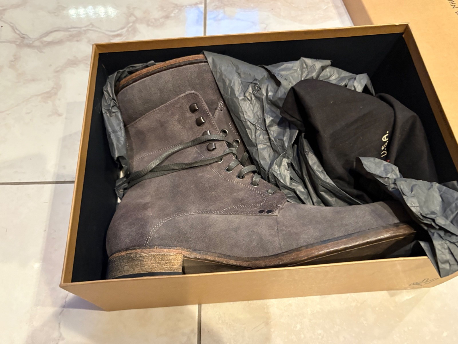 John Varvatos Suede Bonham Boots-size 13-New