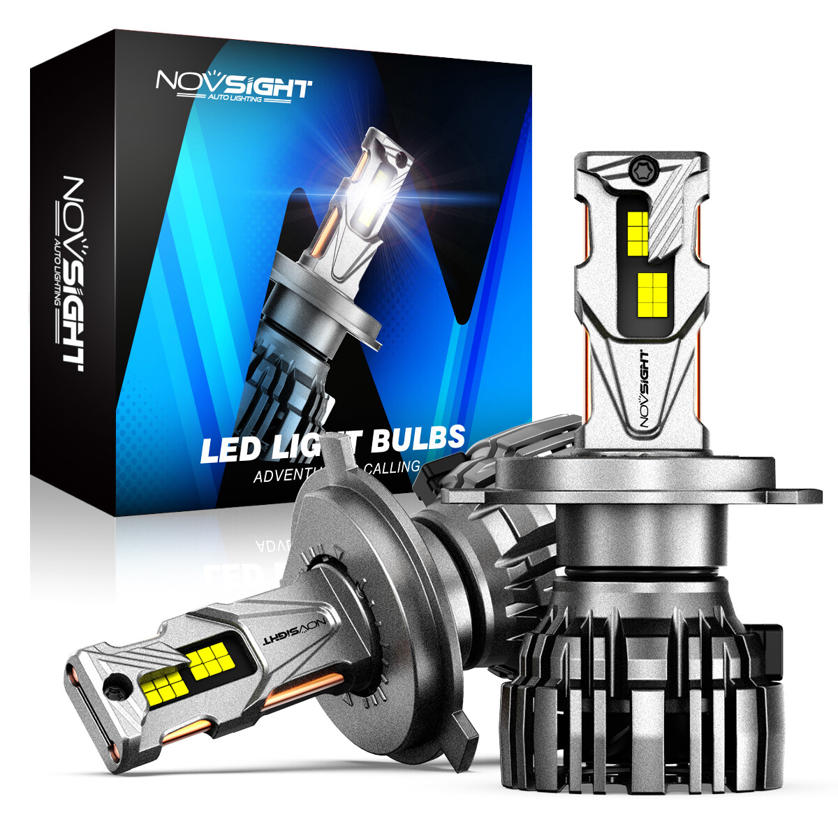NOVSIGHT H4 H7 H11 H13 9005 9006 LED Headlight Bulbs 40000LM High Low Beam 6500k