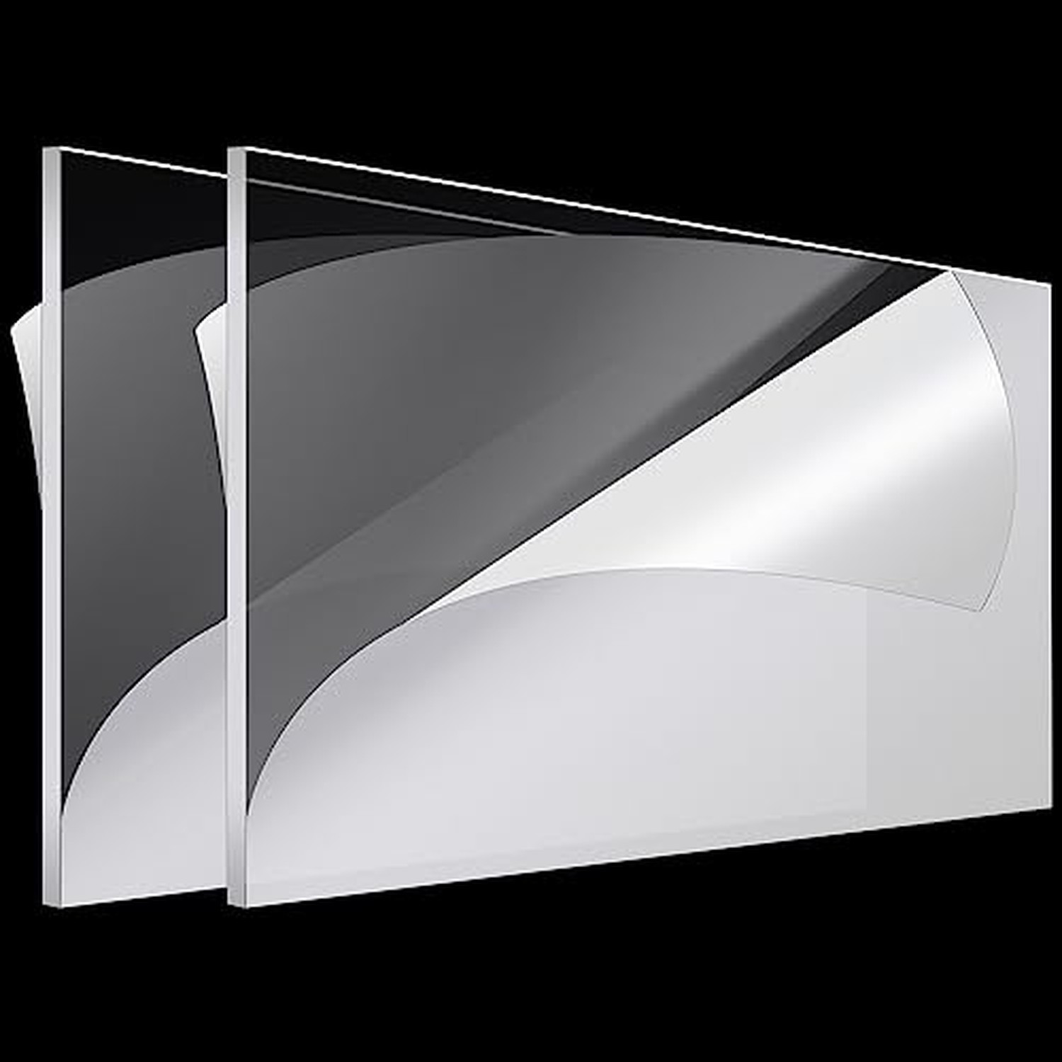 Roowest 2 Pcs 36 x 48 Inch,1/4 Inch Thick Clear Acrylic Sheet Plastic