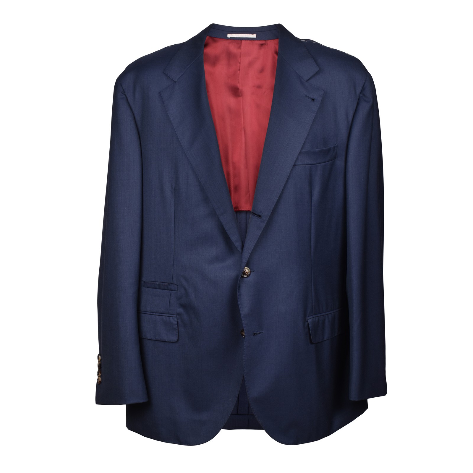 BRUNELLO CUCINELLI MEN\'S 100% VIRGIN WOOL 3 BUTTON NAVY SUIT MSRP $5000