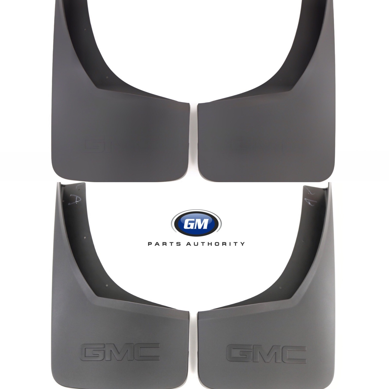 2014-2018 GMC Sierra Molded Splash Guard Package Front & Rear Black Grained OEM