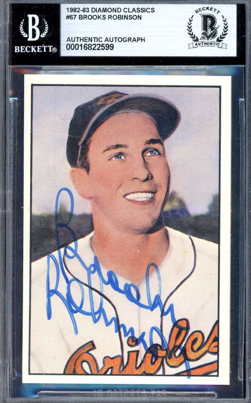 Brooks Robinson Beckett BAS Signed 1982-83 Diamond Classics Autograph