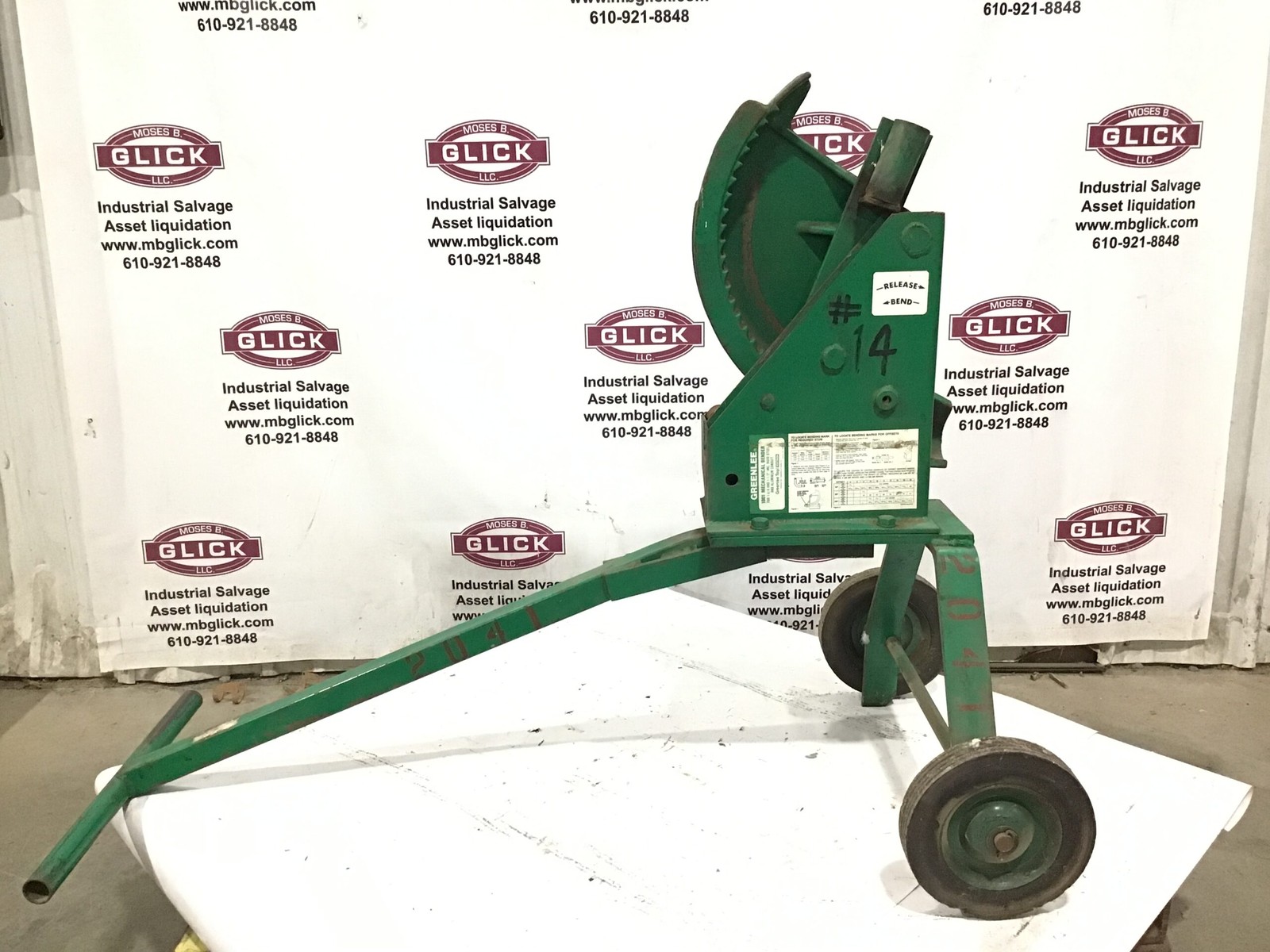 Greenlee 1800 Mechanical Conduit Bender 1/2