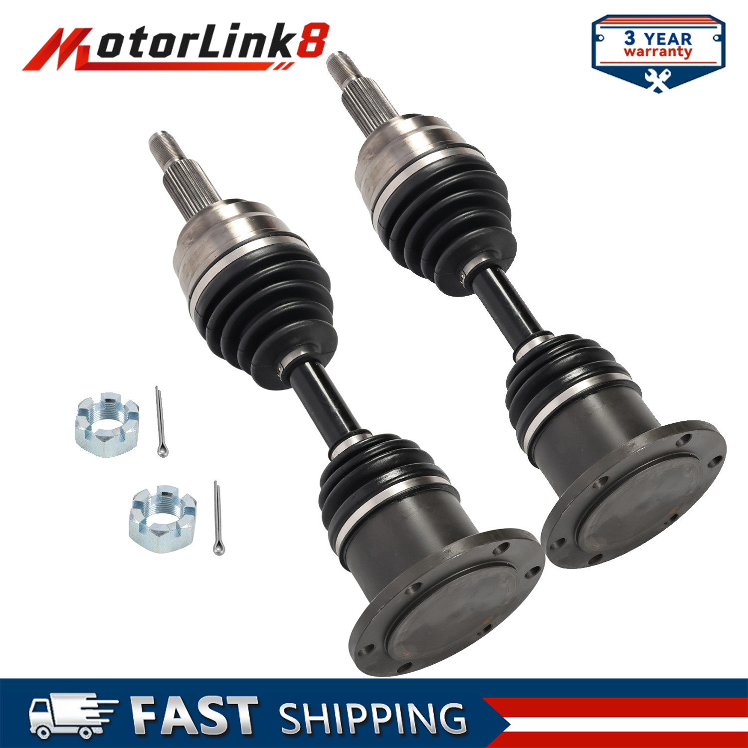 2x Front Left & Right CV Axles For Ford F-150 1997-2004 F-250 1997-1999 4WD