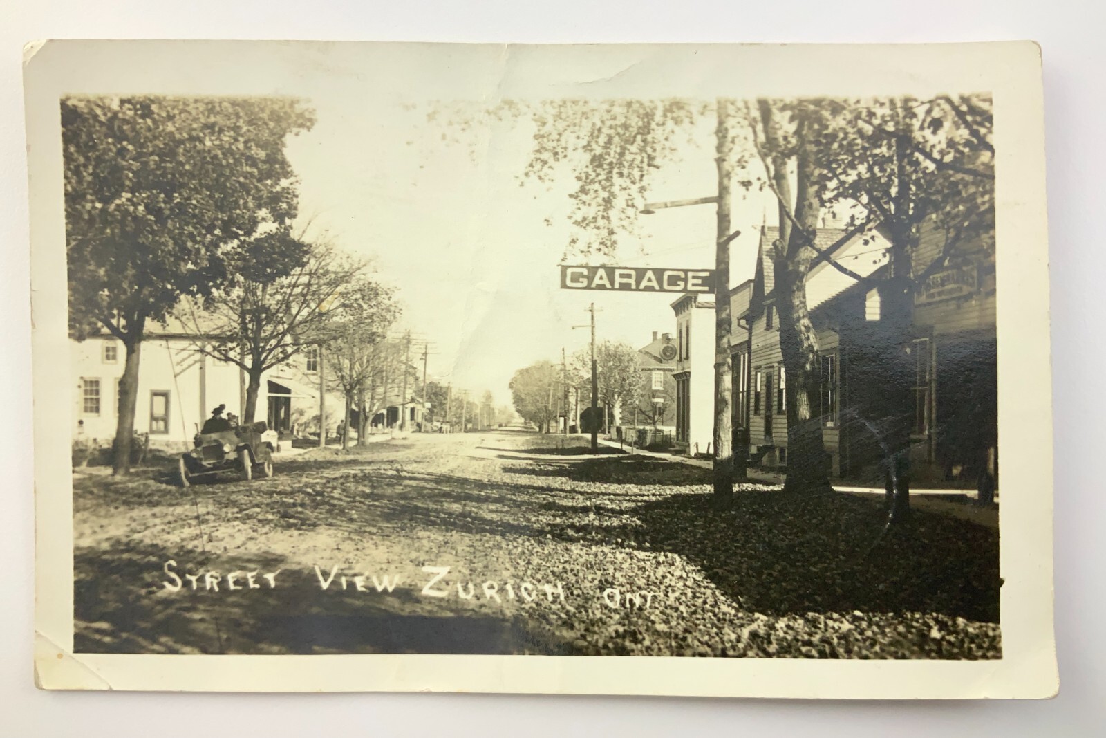 Street View Zurich Ontario Garage RPPC Real Photo Postcard 1917 Canada FF096 Street View Zurich Ontario Garage RPPC Real Photo Postcard 1917 Canada FF096