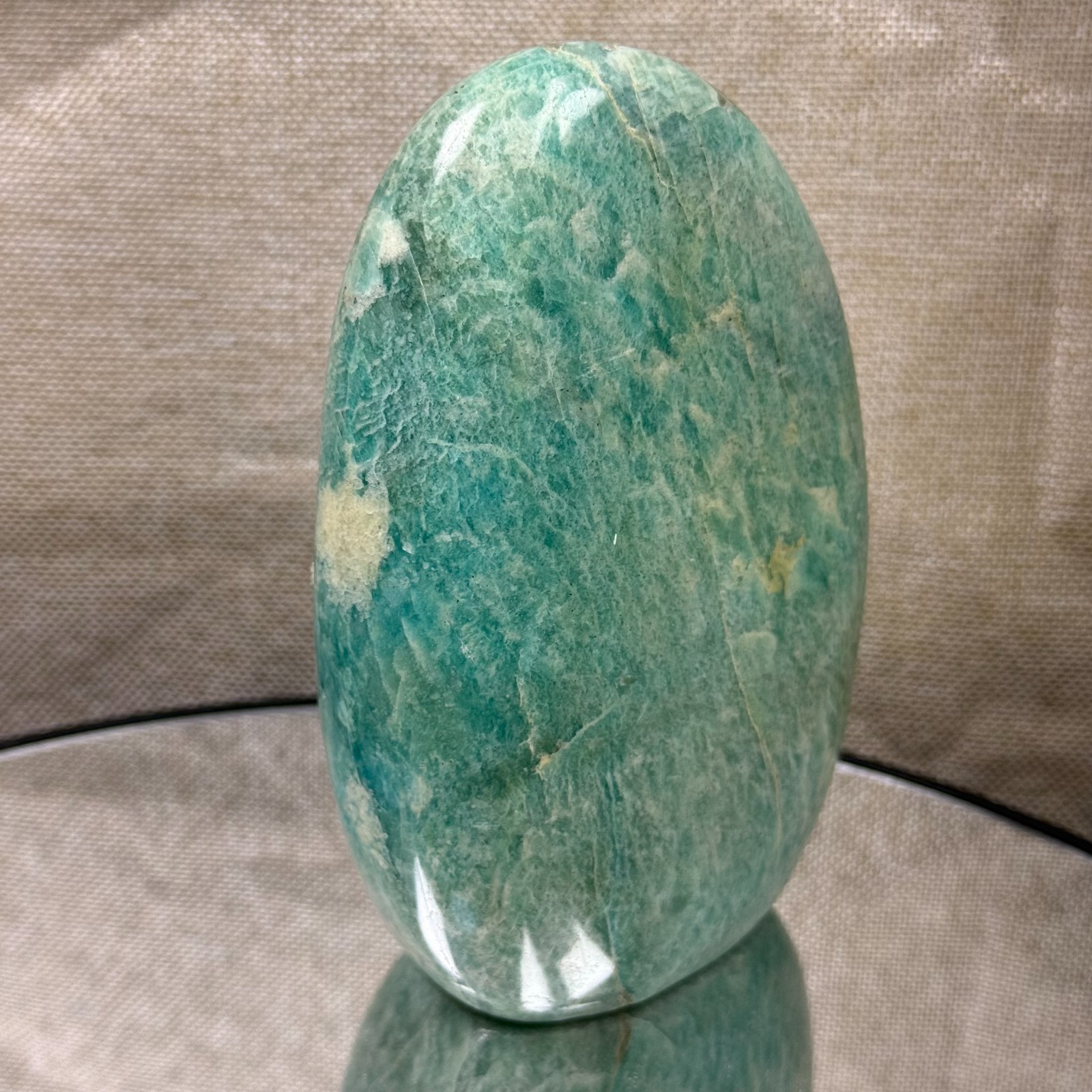 467g Natural Amazonite Freeform Polished Effect Healing Crystal