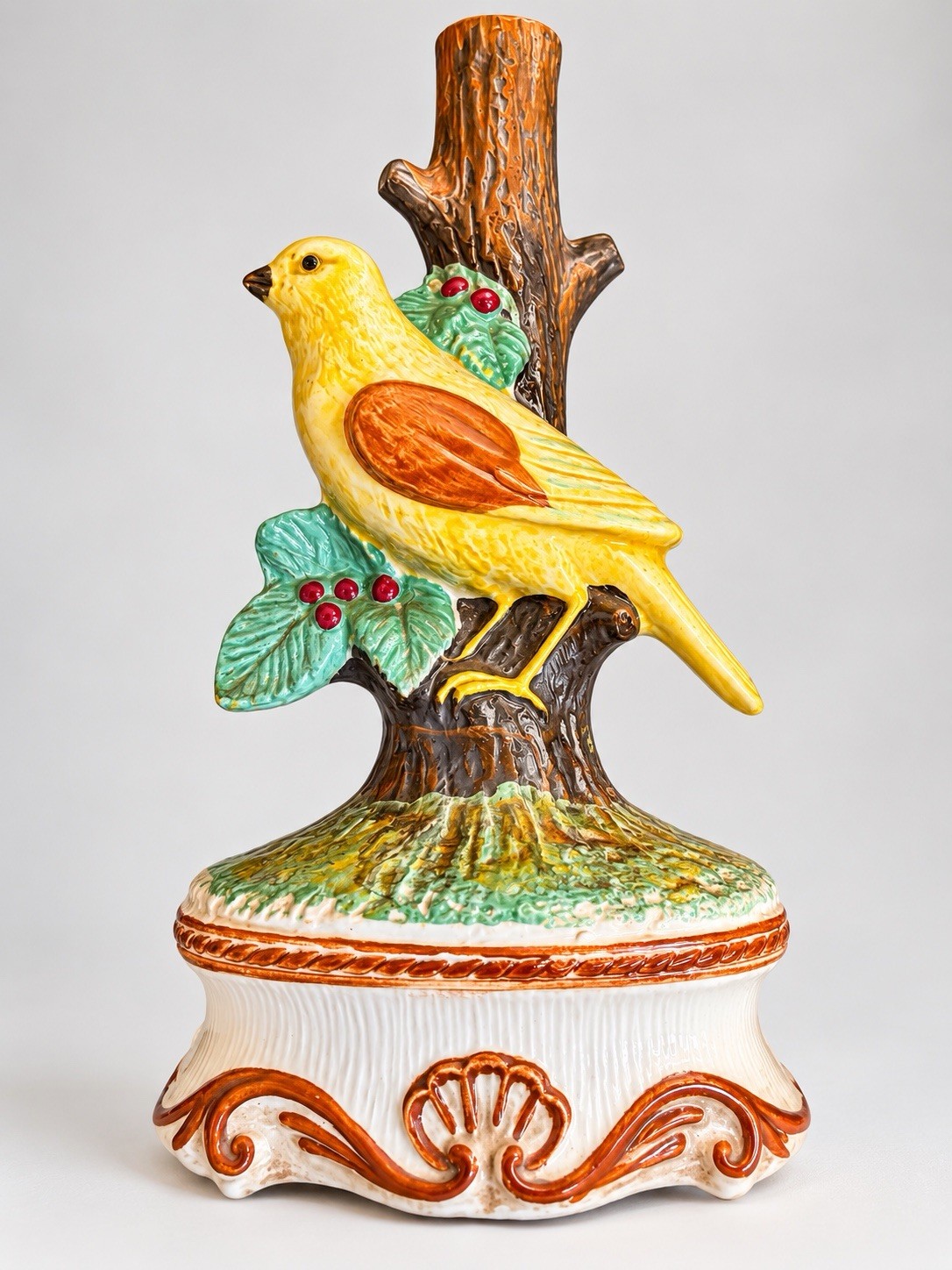 Vtg 60s Hand Painted Bird on Branch 10\