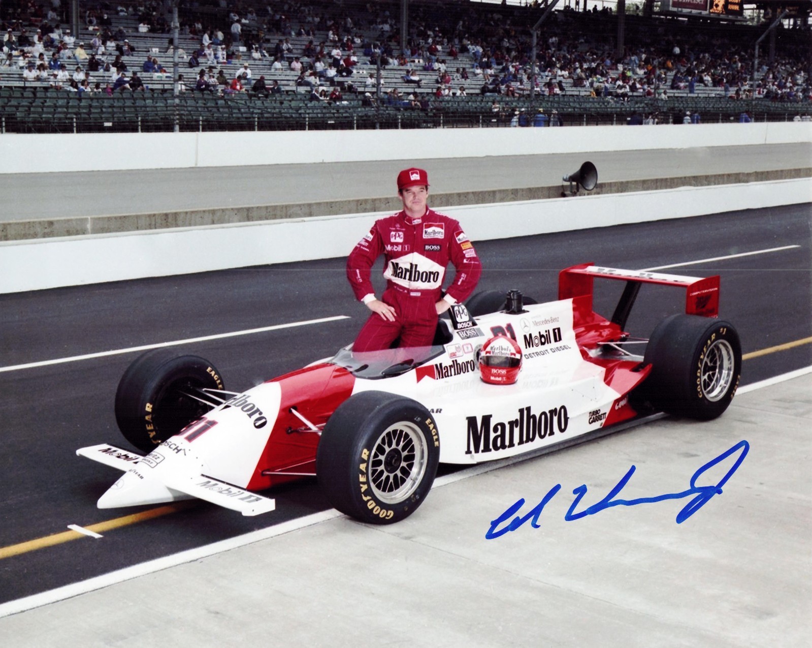 Al Unser Jr singed autographed 8x10 photo Indycar CART 2x Indianapolis 500 Win