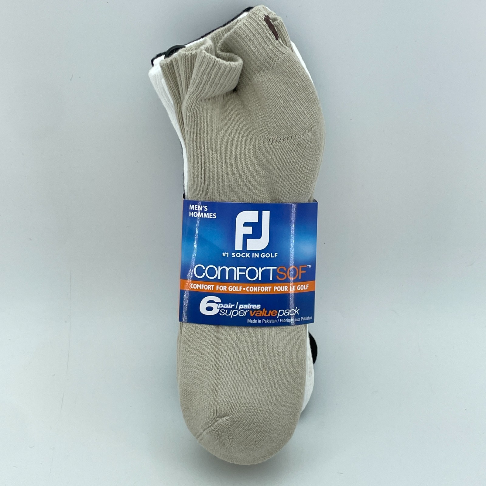 FOOTJOY ComfortSof Golf Socks Mens 6 Pair 6-12 Assorted Sport Low Cut NEW