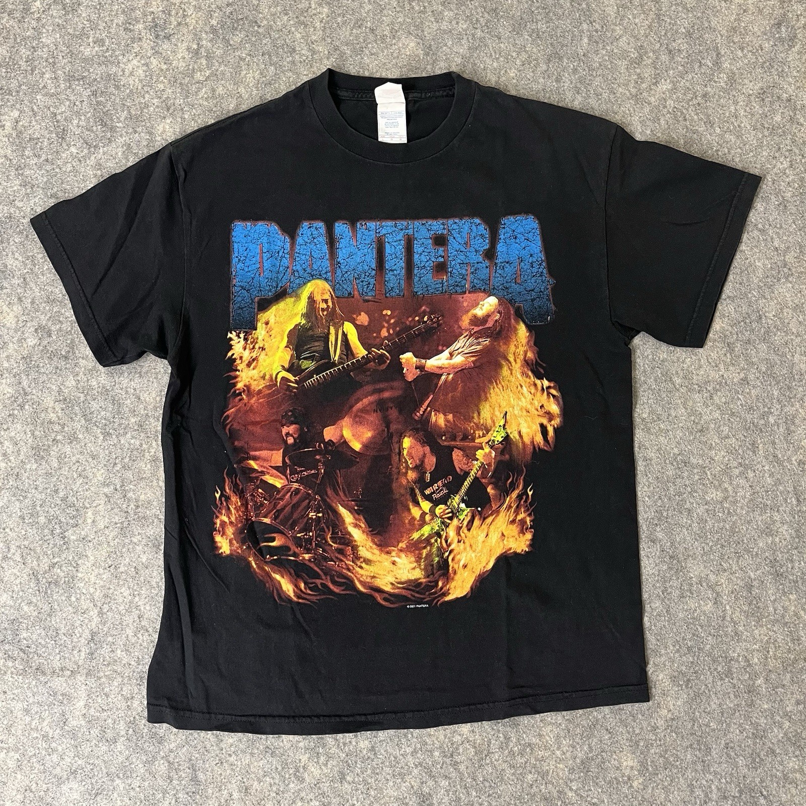 Vintage 2001 Pantera T Shirt Mens Large Reinventing The Steel Tour Metal Concert