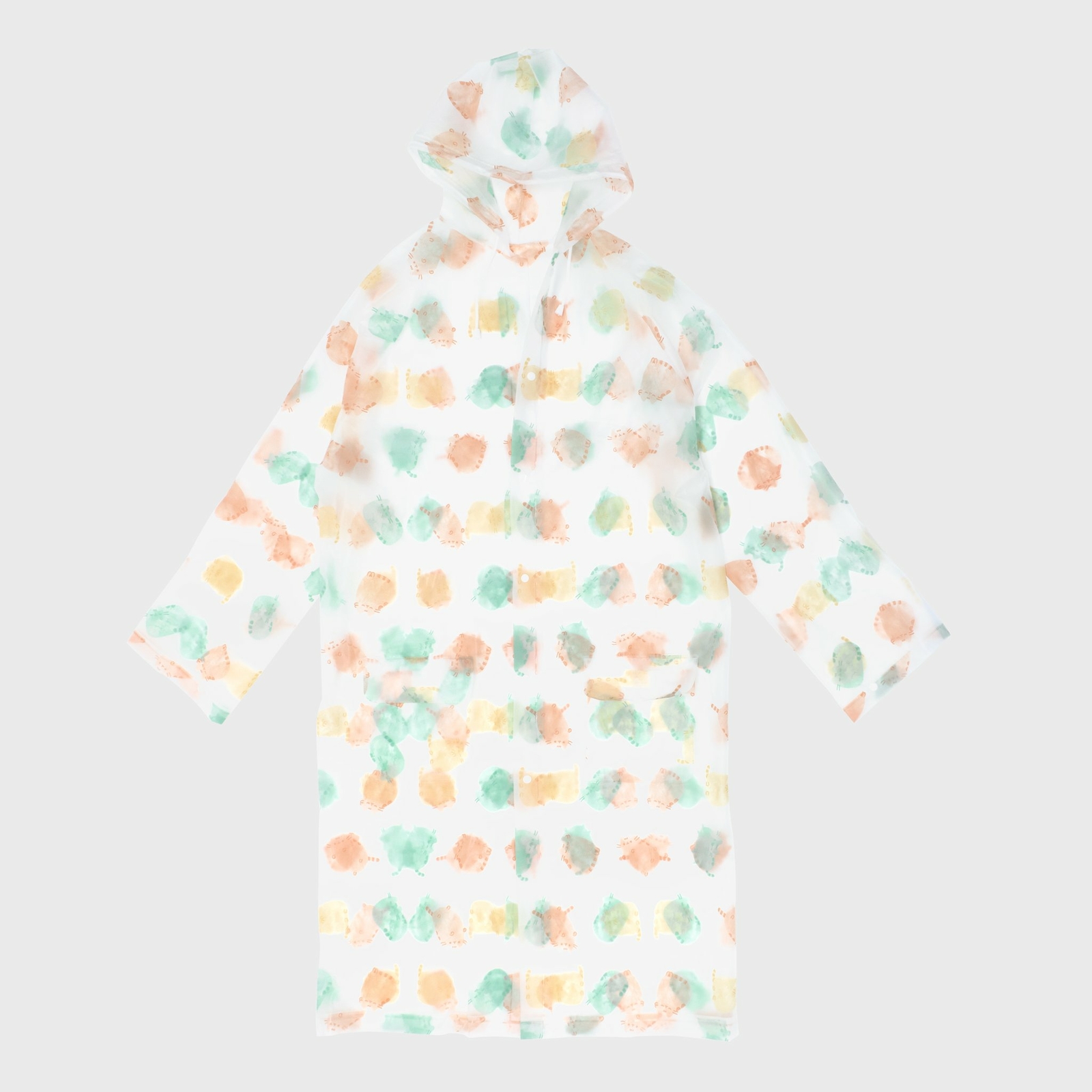 Pusheen Box Exclusive Pattern Clear Raincoat OSFM XS to Medium fits most women Pusheen Box Exclusive Pattern Clear Raincoat OSFM XS to Medium fits most women