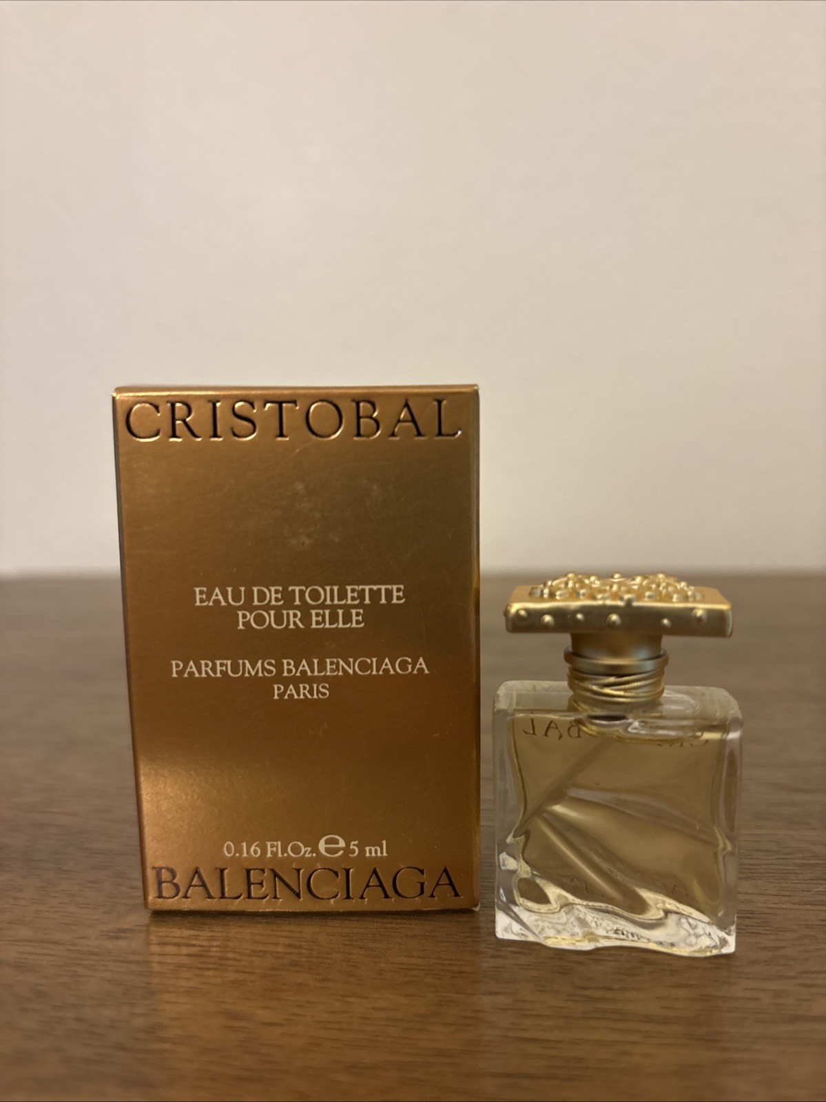Vintage Balenciaga CRISTOBAL Pour Elle Miniature .16 Fl Oz Eau de Toilette New Vintage Balenciaga CRISTOBAL Pour Elle Miniature .16 Fl Oz Eau de Toilette New