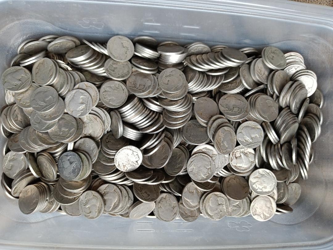 Lot of 1, 000 No-Date P, D, and S Buffalo NIckels