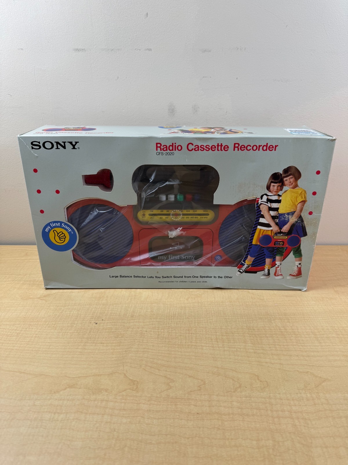 Vintage SONY My First Sony Boombox Red Model CFS-2020 Complete in Box UNTESTED