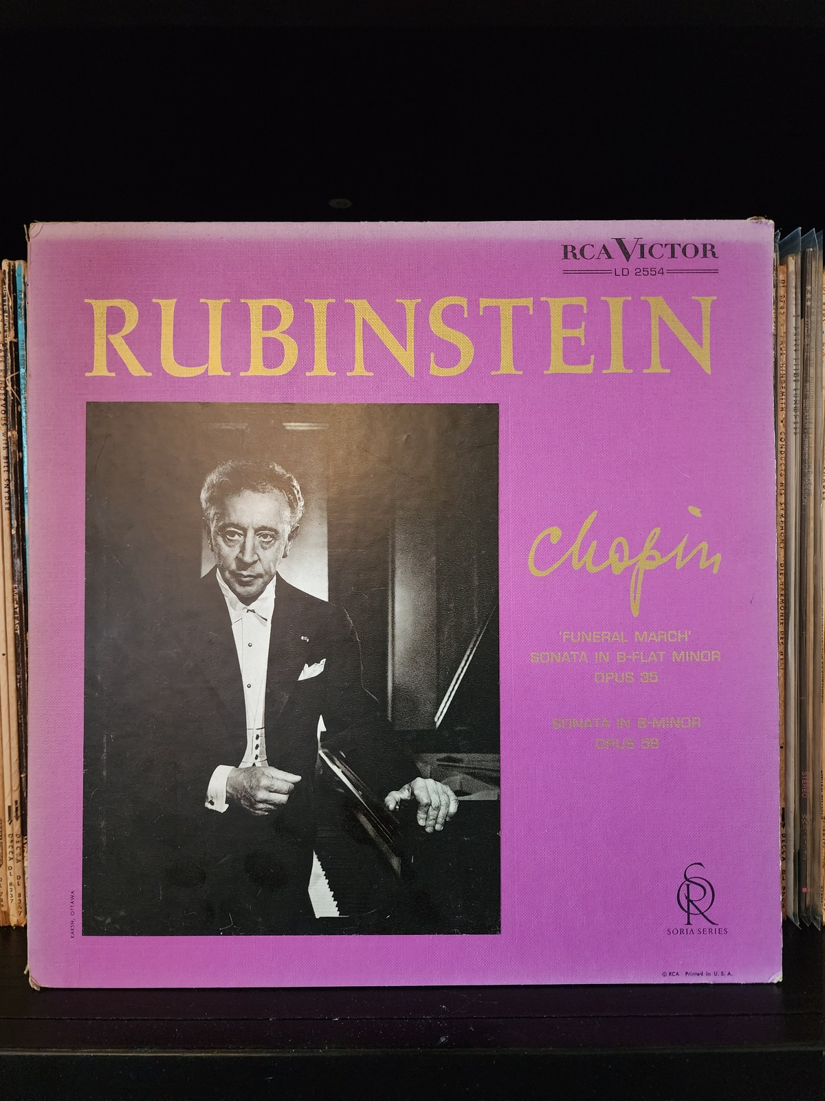 Frederic Chopin Arthur Rubinstein Funeral March Sonata 1961 LP LDS 2554 VG+/VG