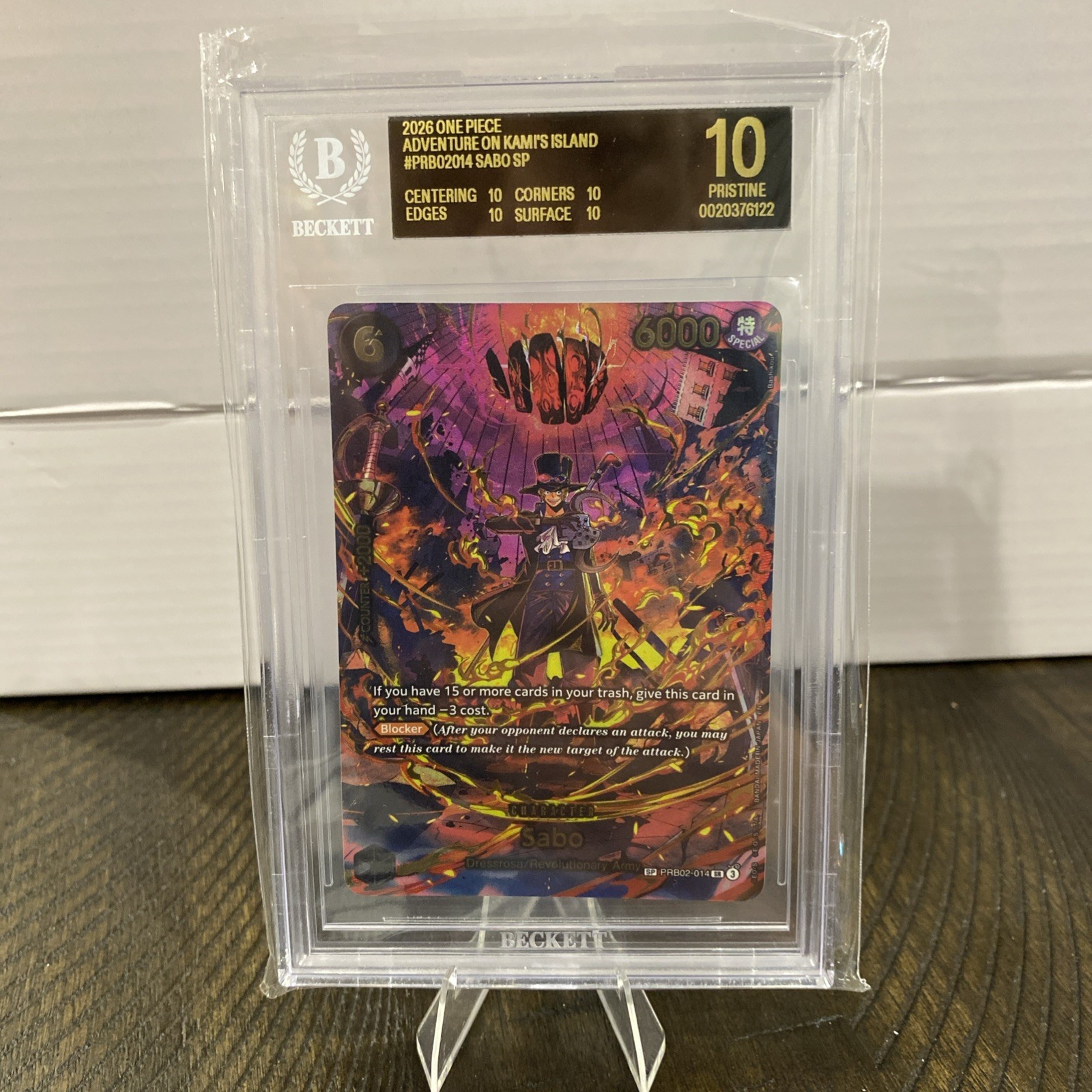 2026 One Piece Sabo SP Adventures on KAMI's Island BGS 10 Black Label