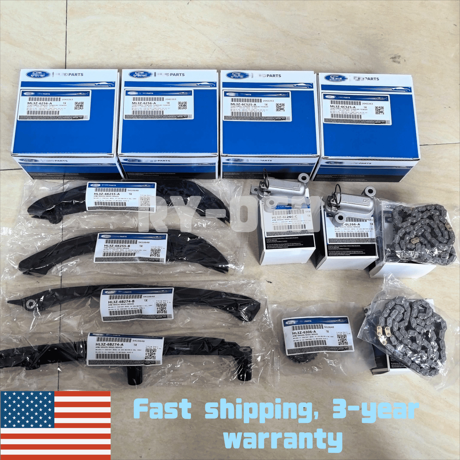 OEM NEW 17-20 Ford F150 3.5L Ecoboost V6 Updated Cam Phasers Timing Chain Kit