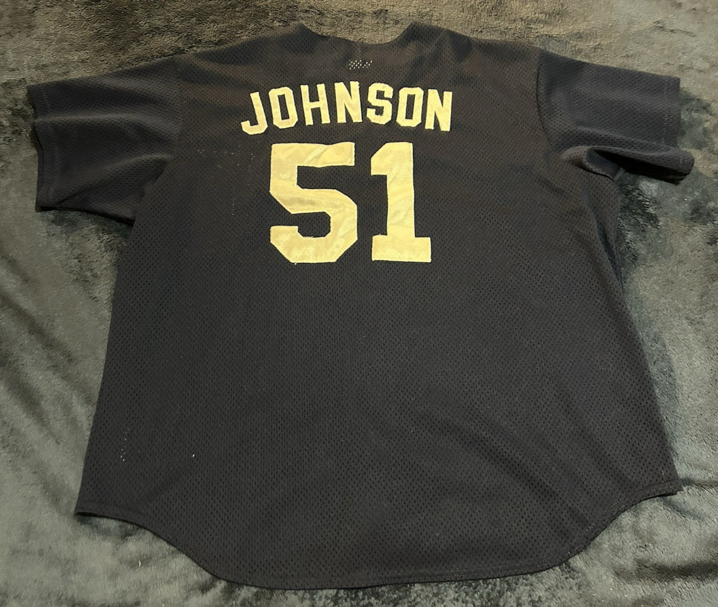 Rare Vtg Stitched Majestic RANDY JOHNSON #51 Houston Astros Jersey Mens 2XL Blue