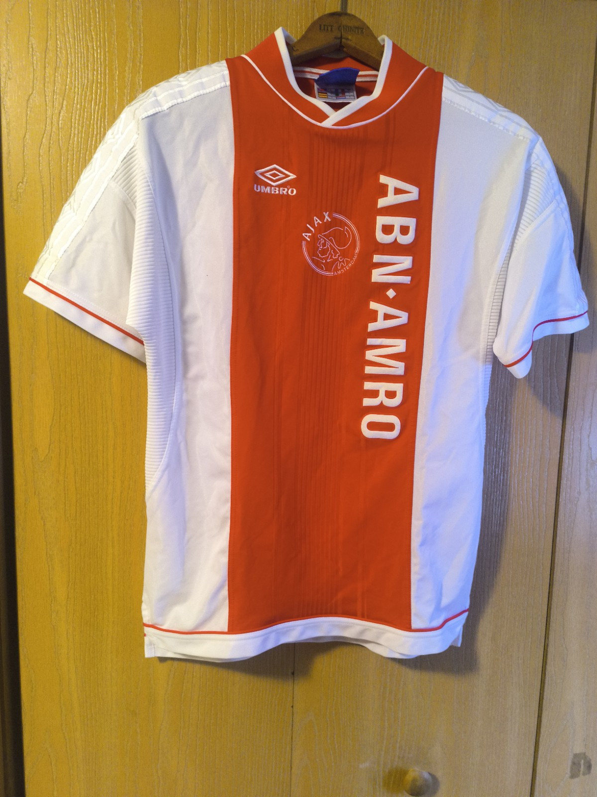 Umbro Amsterdam Futbol Soccer Ajax Home Jersey Red/White 2000 Size L Mens
