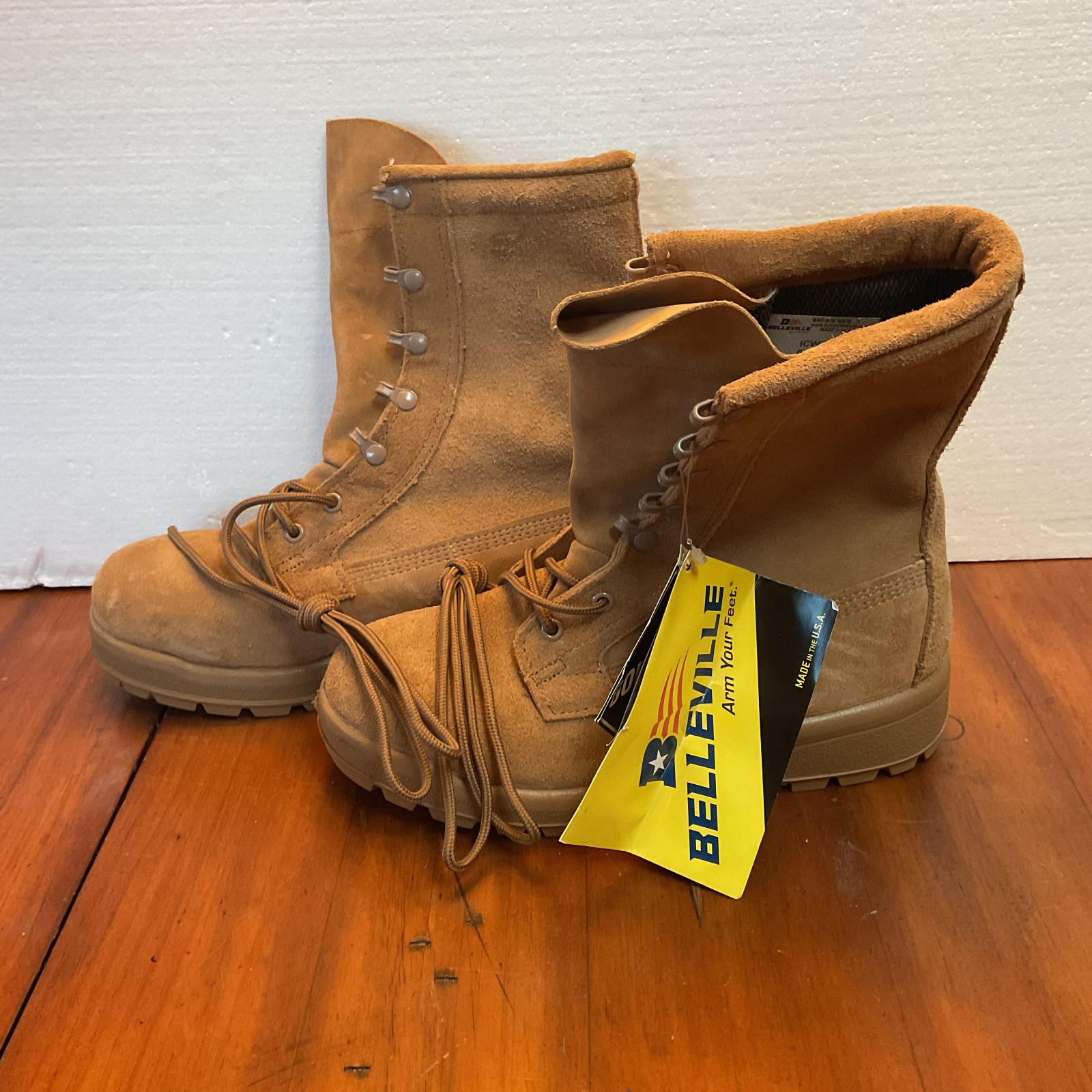 Belleville ICWR US Army Desert Combat Boots Gore-Tex Tan Suede Men\'s 6.5R Belleville ICWR US Army Desert Combat Boots Gore-Tex Tan Suede Men\'s 6.5R