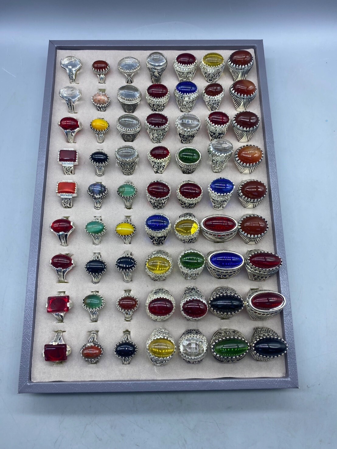Sale Lot Of 63 Pics Rare Antique Middle Eastern different Stones Sliver plated R Sale Lot Of 63 Pics Rare Antique Middle Eastern different Stones Sliver plated R